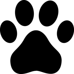 Paw Black Shape Icon Svg Vector, Free Vectors File